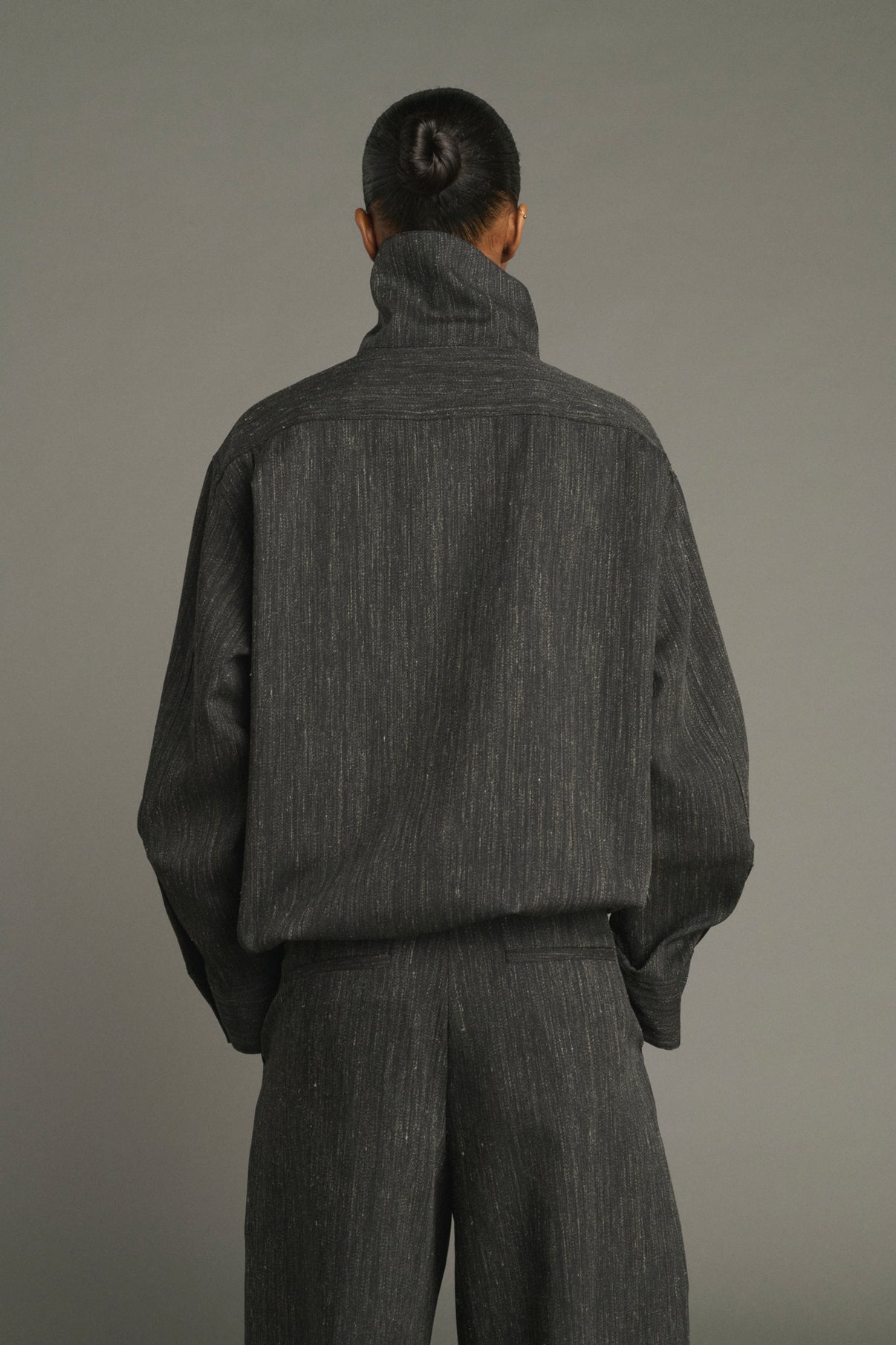 Chemise Lutece - Gris Anthracite - Laine - Femme vue 2