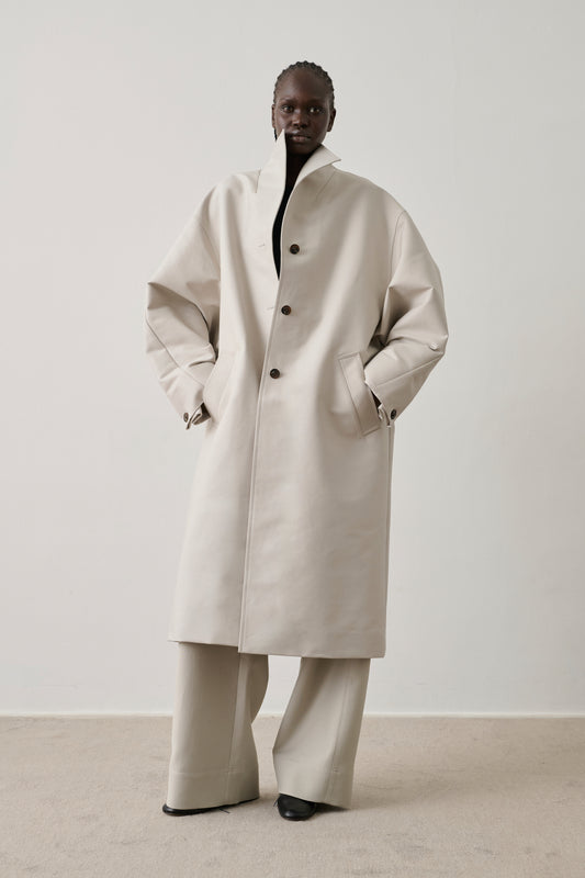 Manteau Hyacinthe - Gris Clair Coton Bio Femme - Soeur