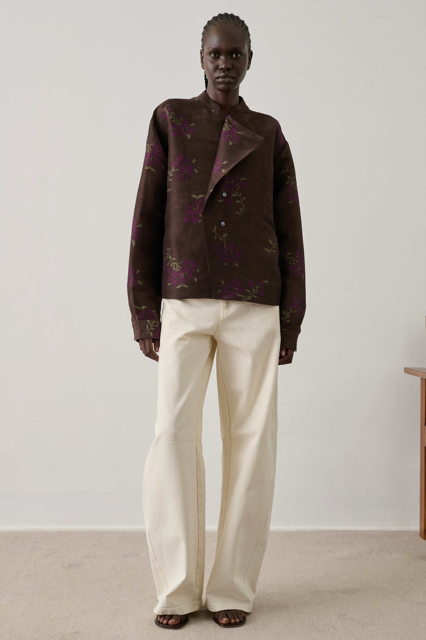 Blouse Hampton - Marron/Violet - Lin - Femme