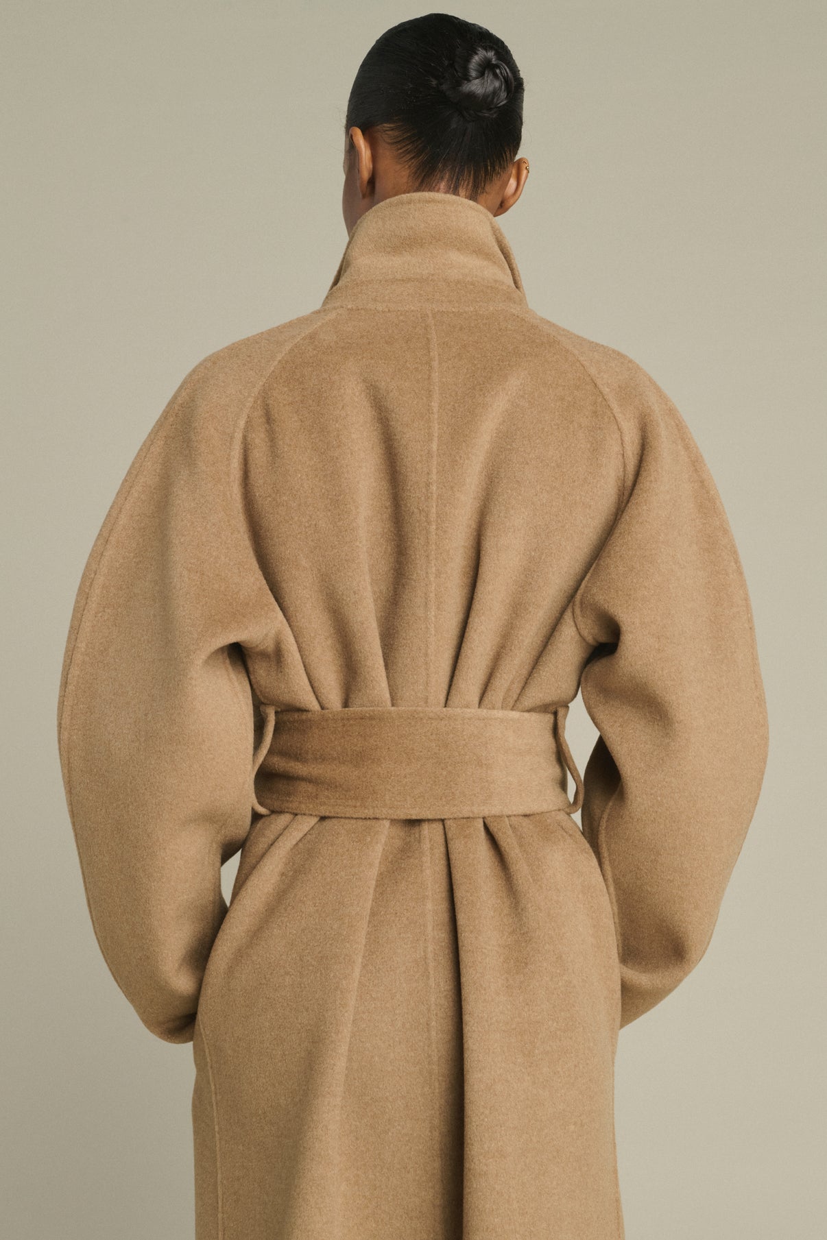 Manteau Harvard - Camel Chiné - Laine - Femme vue 4
