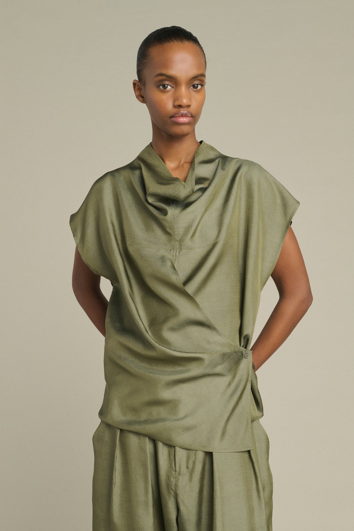Bluse Kora - Vert De Gris - Seide - Damen vue 1