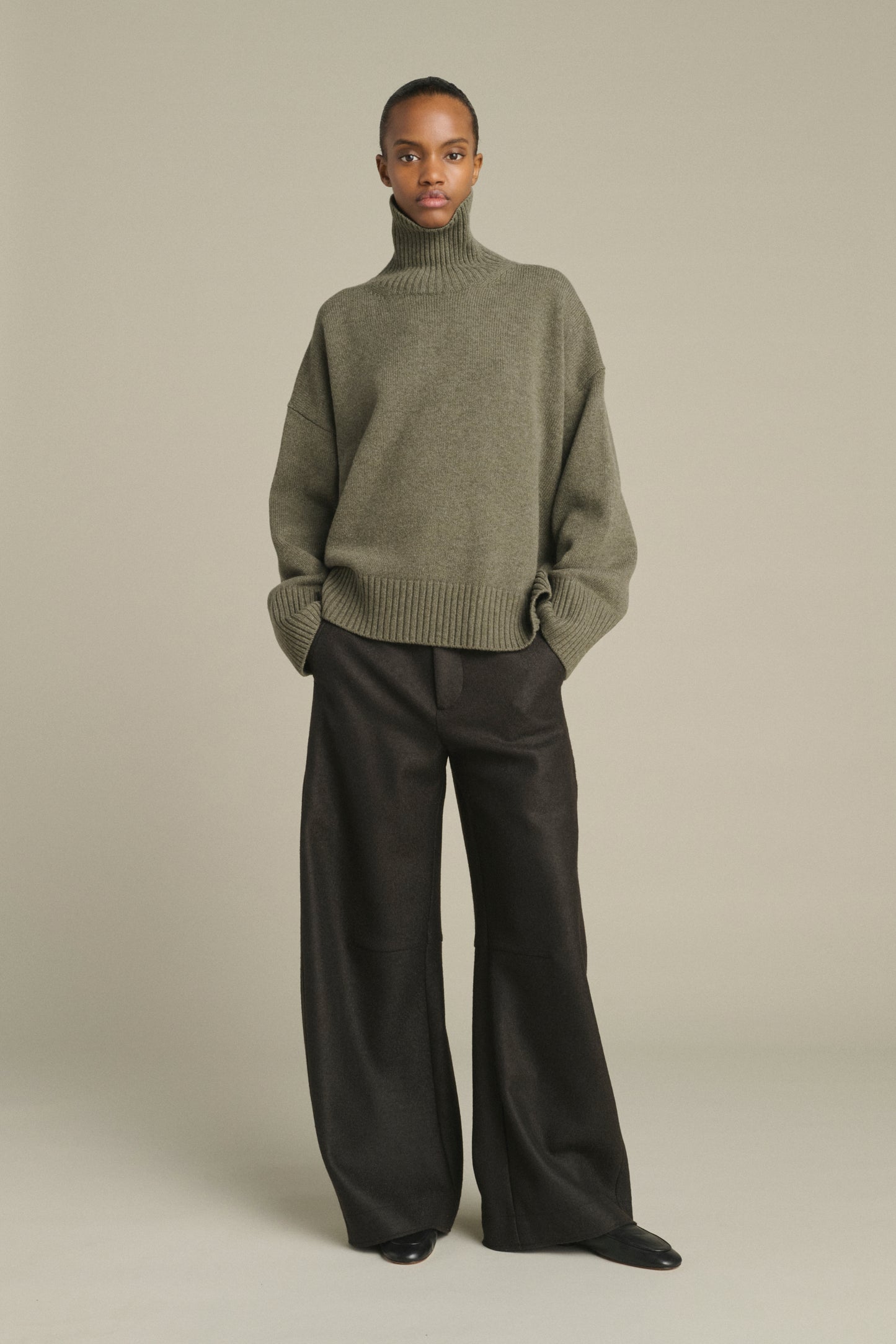 Pullover William – Grau Chiné – Merinowolle – Damen
