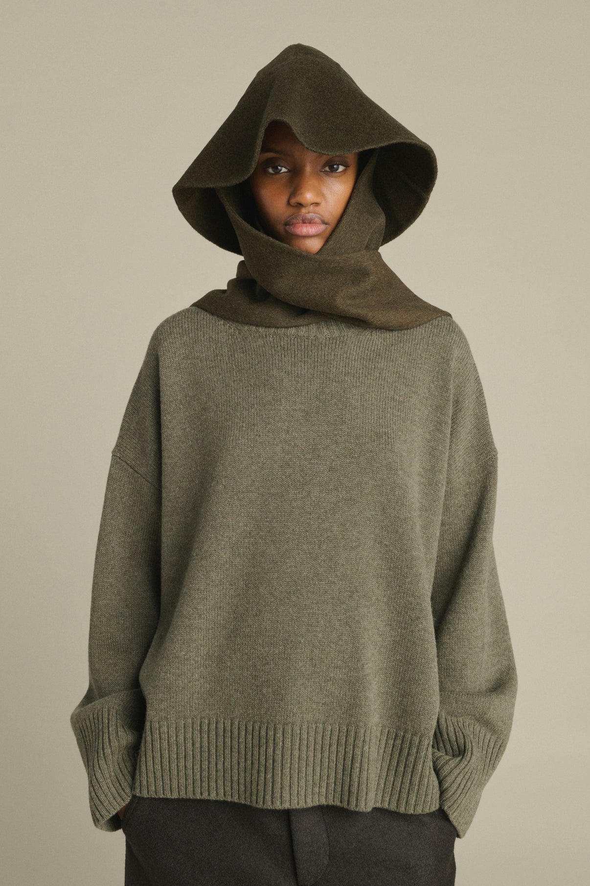 Faron hat - Khaki Marl - Wool - Women vue 2