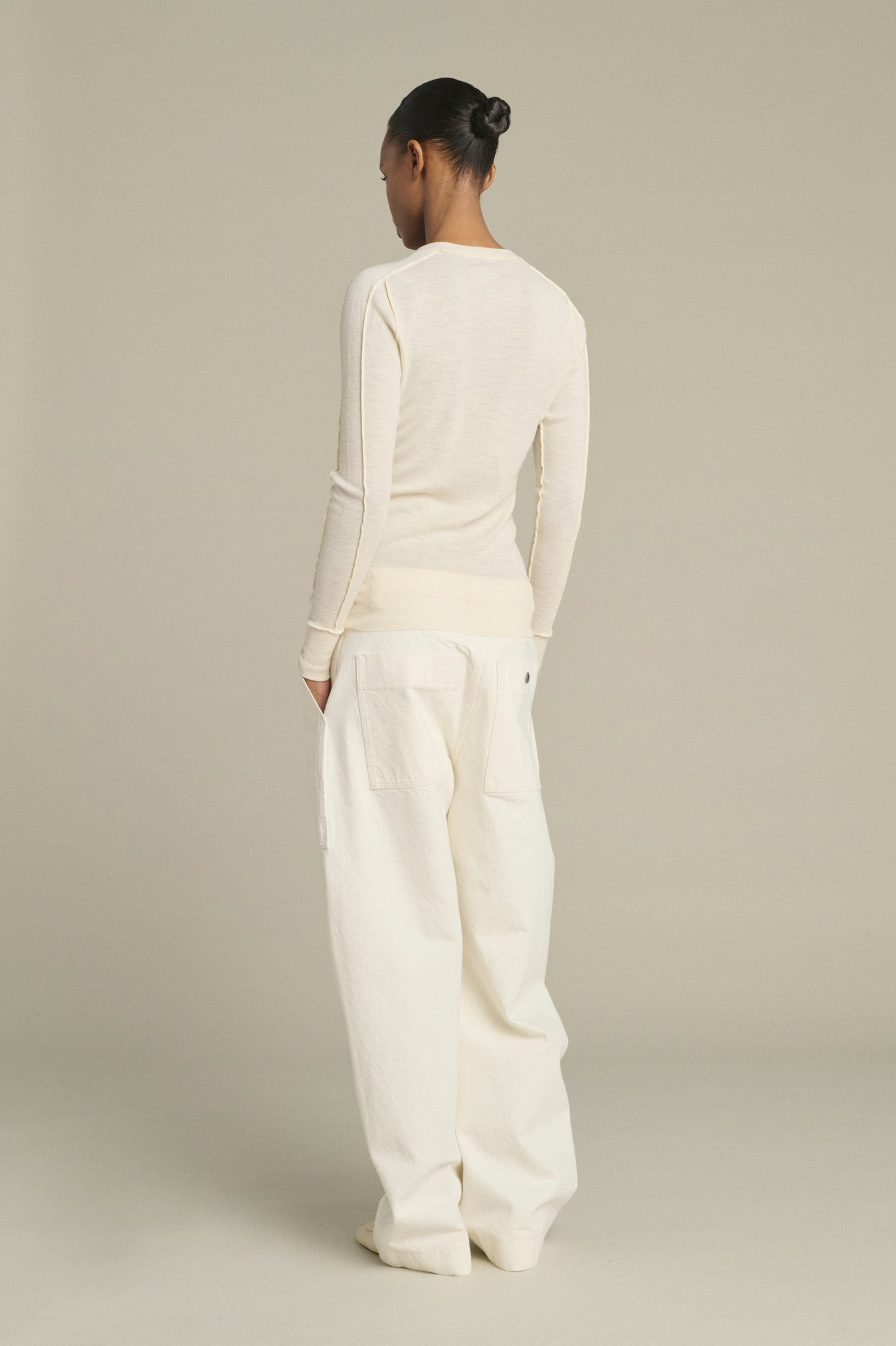 Tee-Shirt Laos - Écru - Laine - Femme