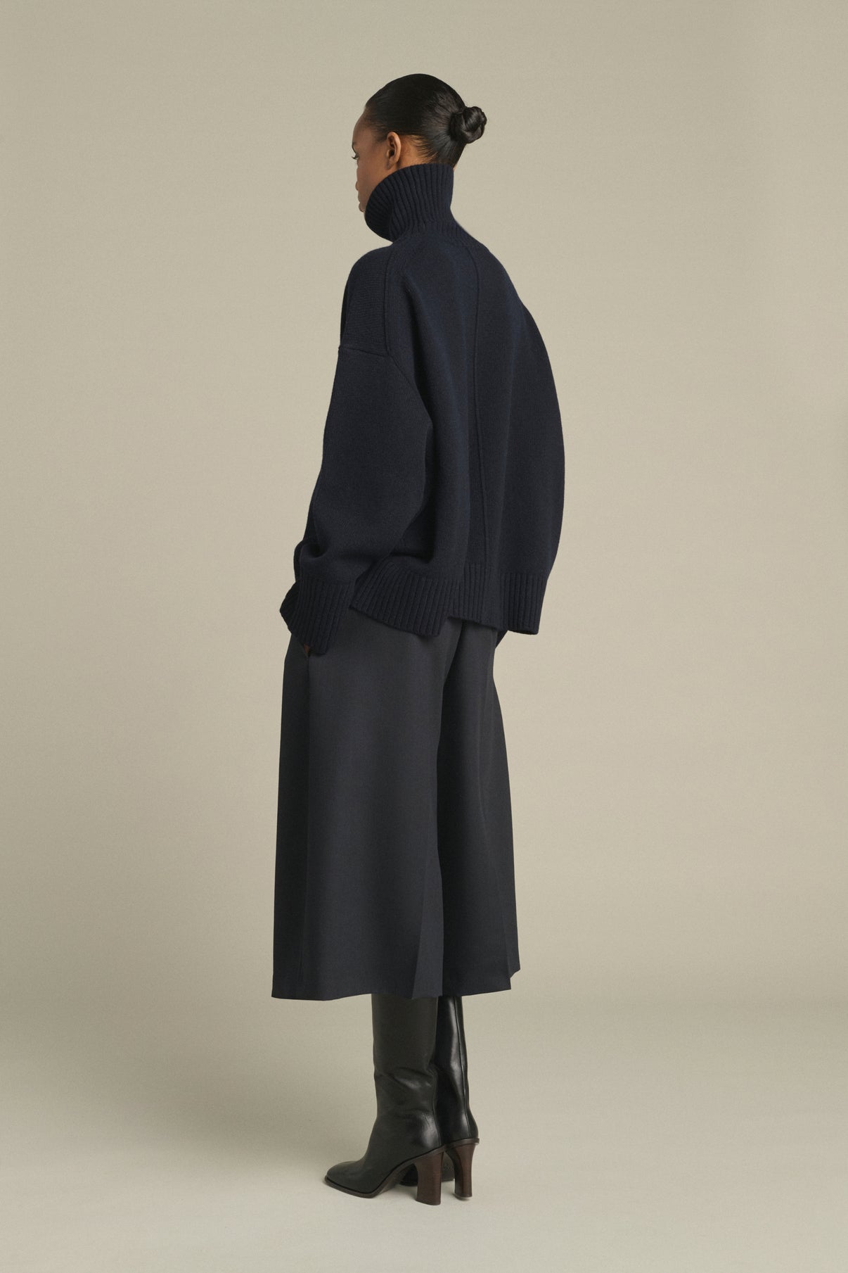 Pullover William - Navy - Merinowolle - Damen vue 2