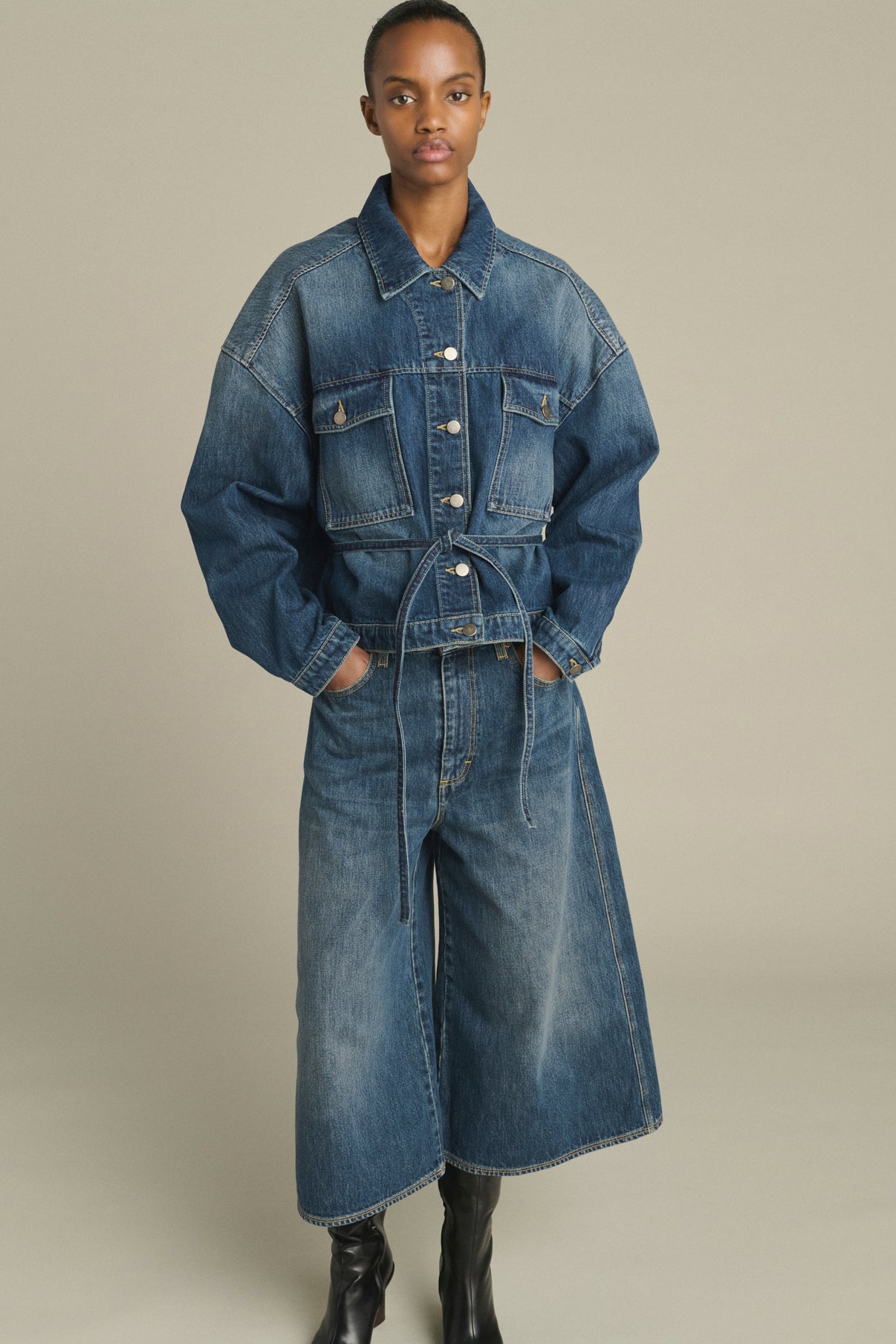 Veste Lys - Denim Bleu Délavé - Coton - Femme vue 3