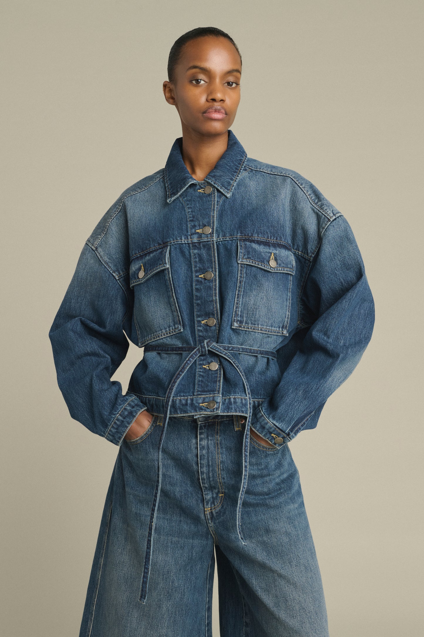 Veste Lys - Denim Bleu Délavé - Coton - Femme