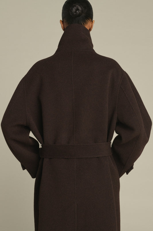 James coat - Dark Brown - Wool - Women