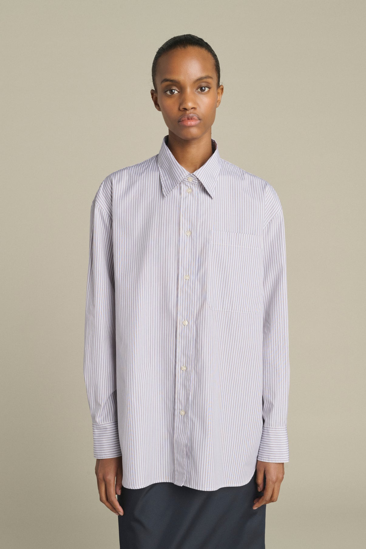 Camicia Carlotta - Blu/Beige - Cotone - Donna vue 3