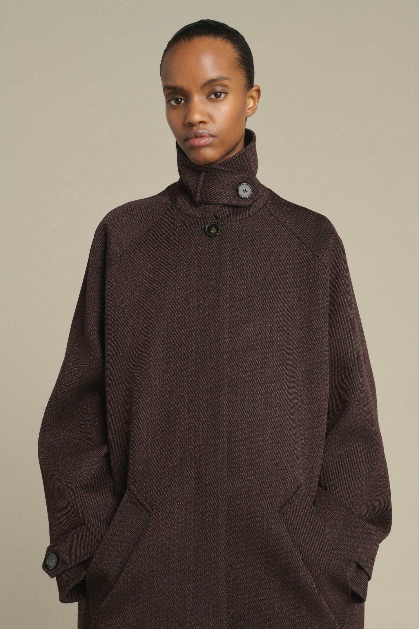 Manteau Leandre - Marron/Noir - Laine - Femme