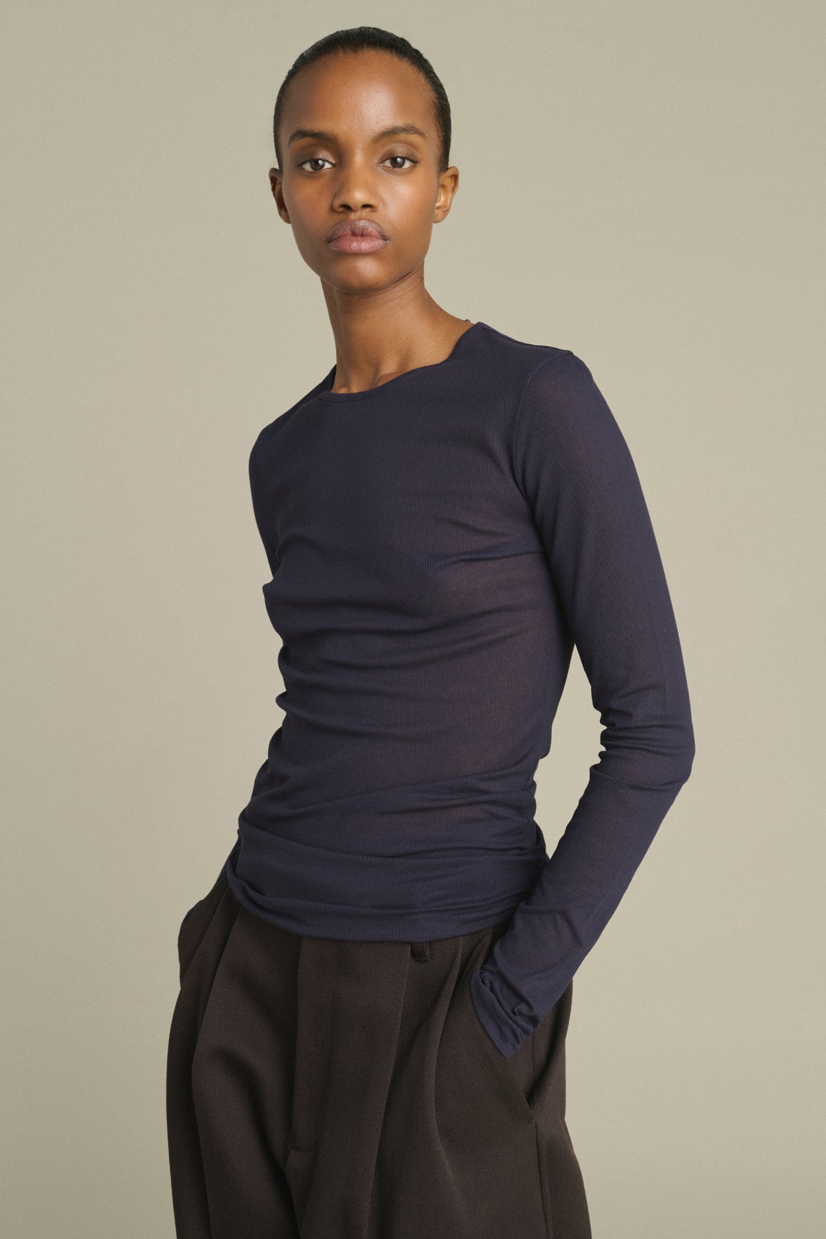 T-shirt Jia - Viola Scuro - Cotone - Donna vue 3