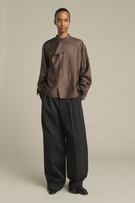 Blouse Hampton - Marron Foncé - Soie - Femme