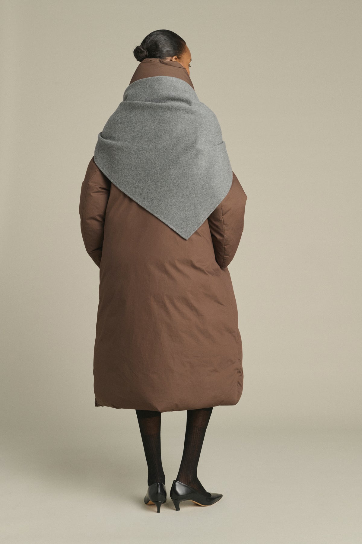 Jamelia Cape - Light Grey - Wool - Women vue 3