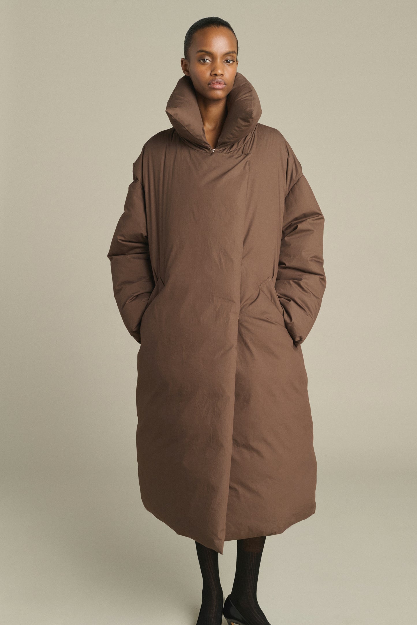 Kelvin puffer jacket - Brown - Cotton - Women