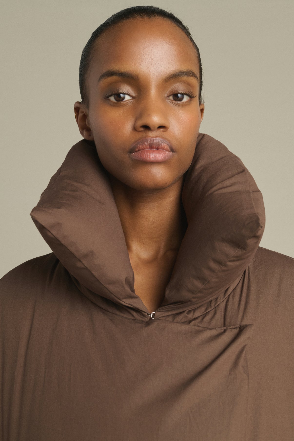 Kelvin puffer jacket - Brown - Cotton - Women vue 3