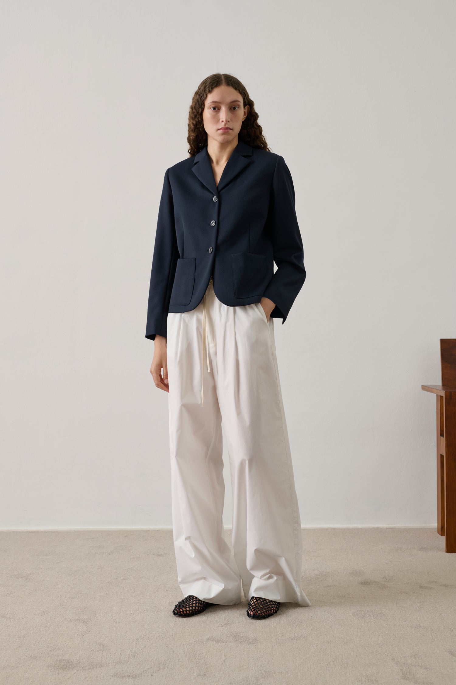 Jacke Hespera - Navy - Wolle - Damen