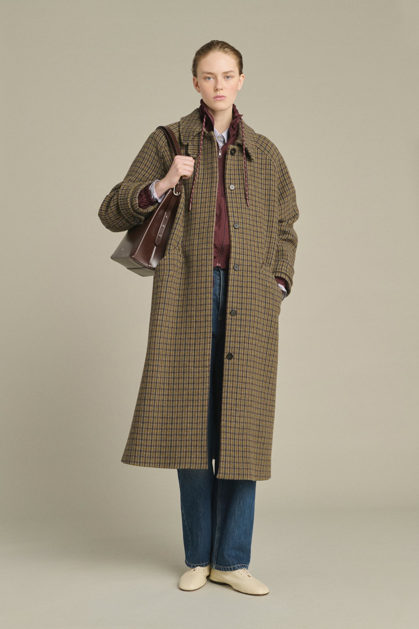 Berlin coat - Grey/Khaki - Wool - Women