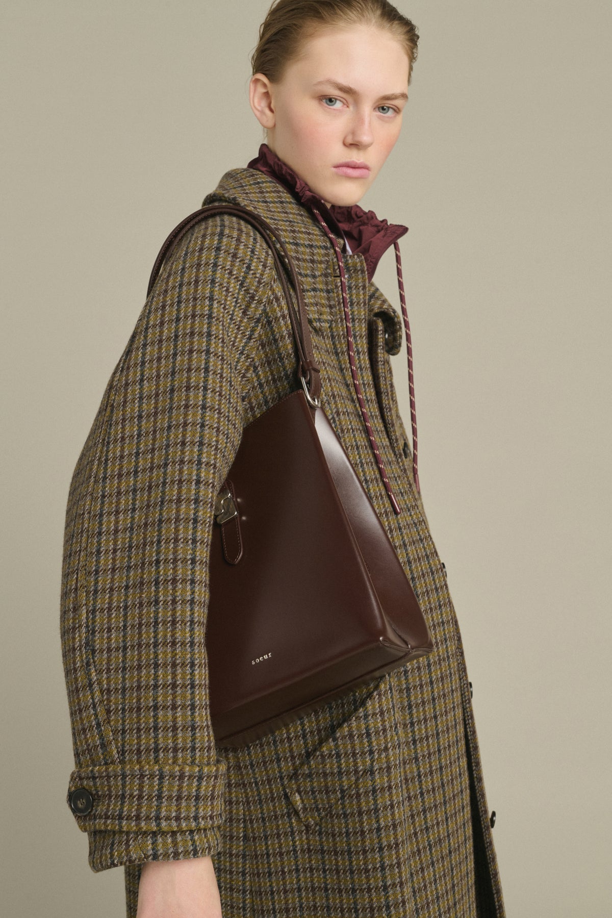 Sac Bello - Marron Chaud Cuir Box Seau - Soeur