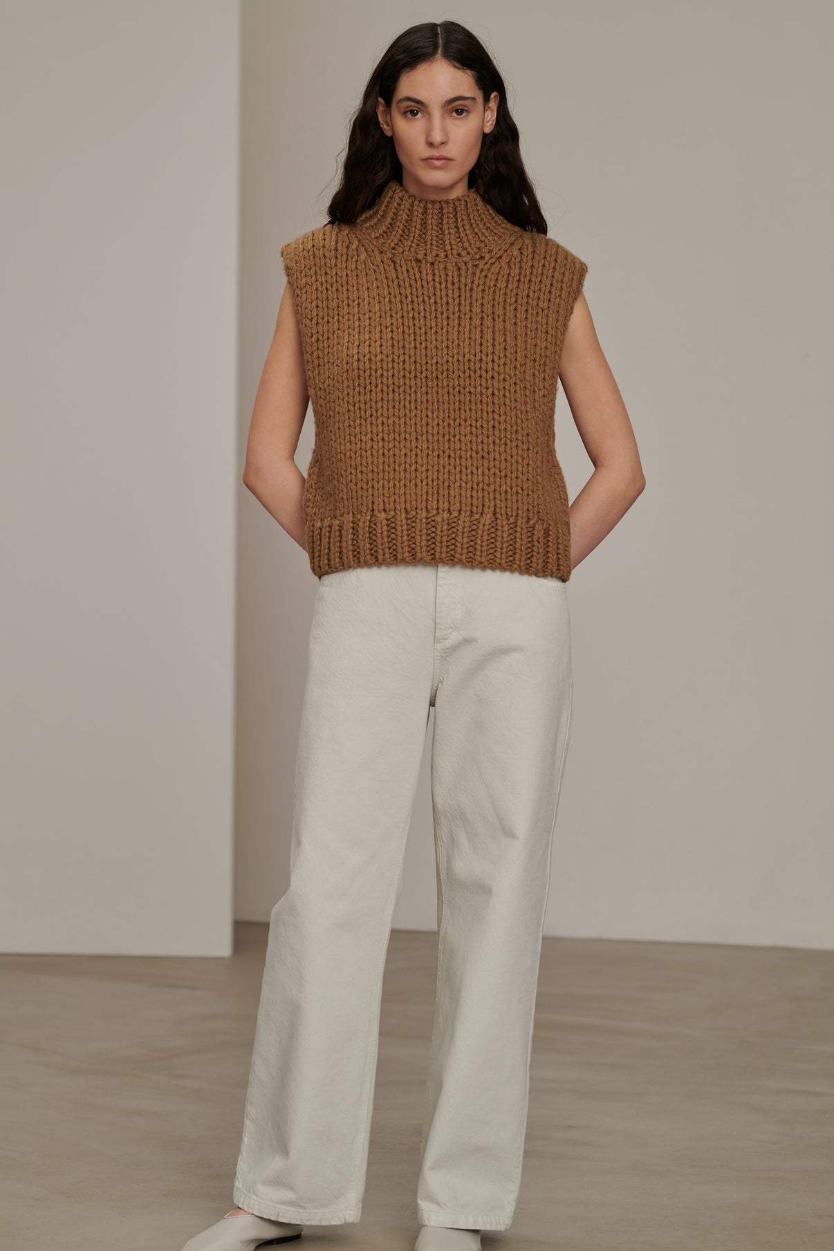 Pull Brett - Châtain - Laine - Femme vue 1