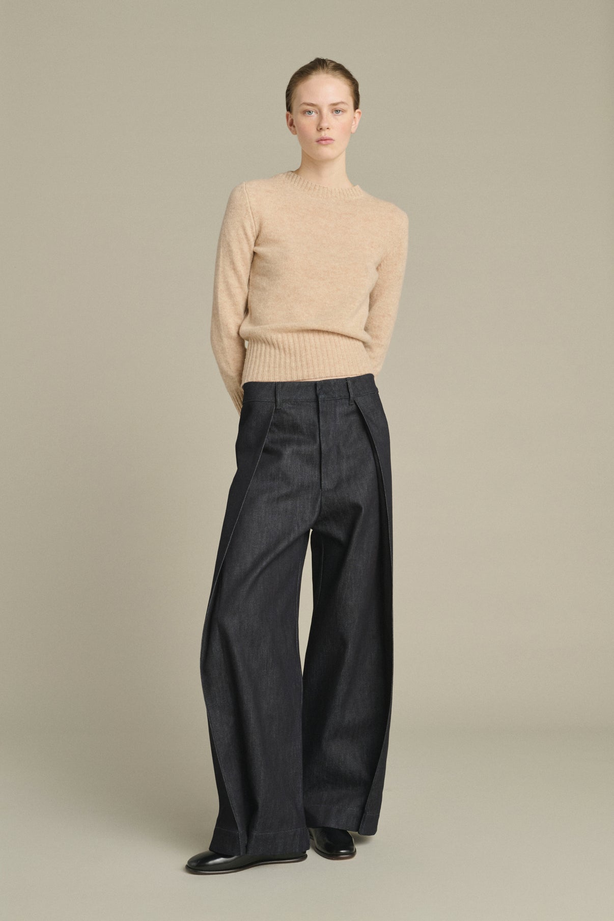 Pull Gipsy - Écru Chiné - Laine Mérinos - Femme vue 1