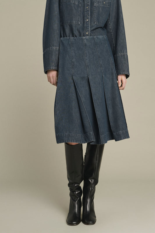 Jupe Klea - Bleu Gris - Coton - Femme