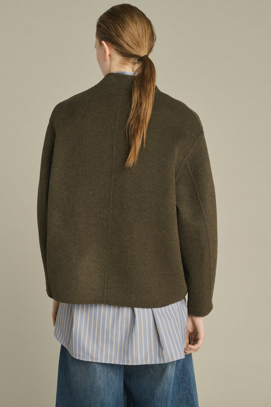 Windsor coat - Khaki Marl - Wool - Women