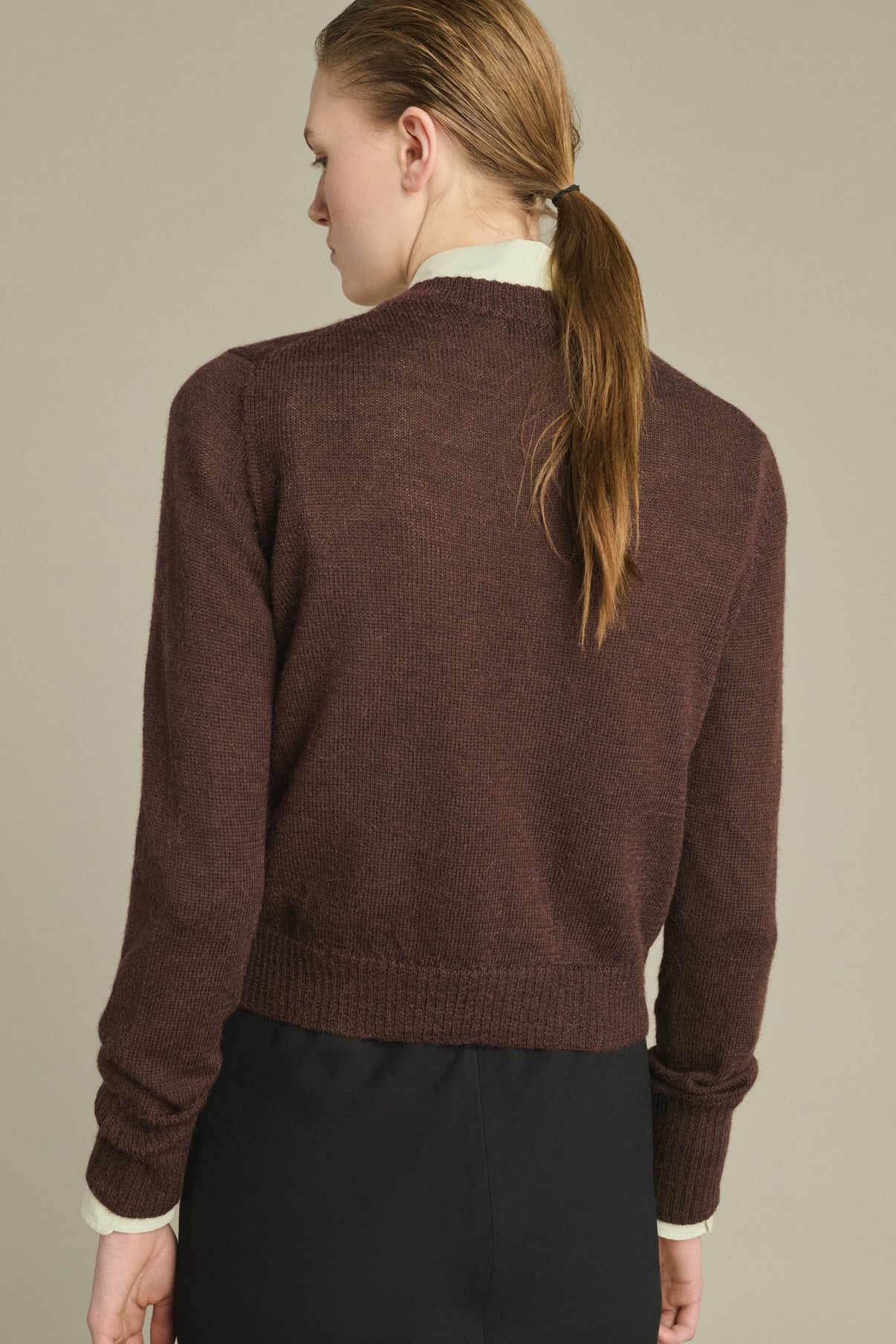Cardigan Griffith - Braun - Wolle - Damen vue 2