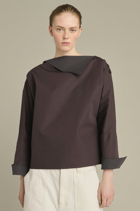 Blouse Kate - Figue/Marron Foncé - Coton - Femme