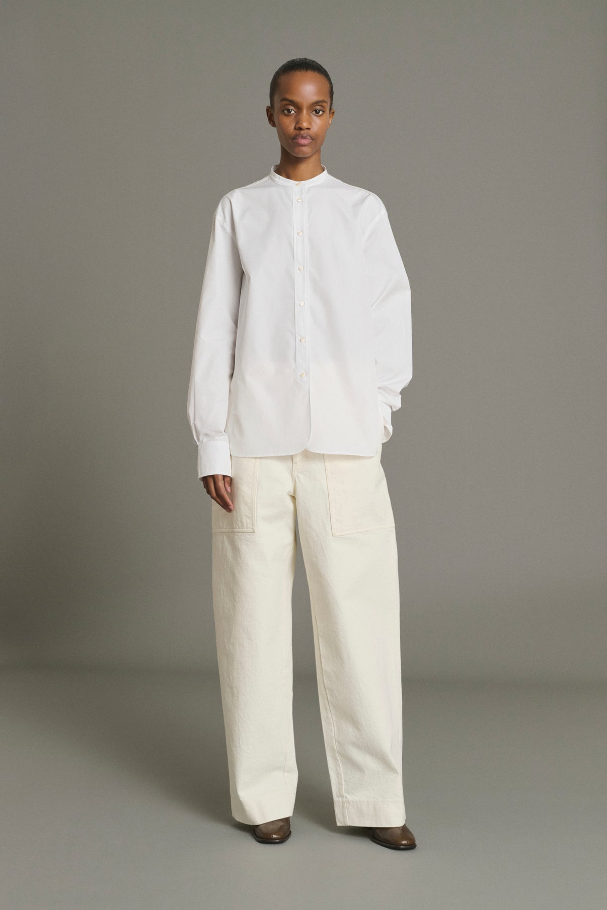 Camicia Bermudes - Bianco Popeline Bio Donna - Soeur vue 5
