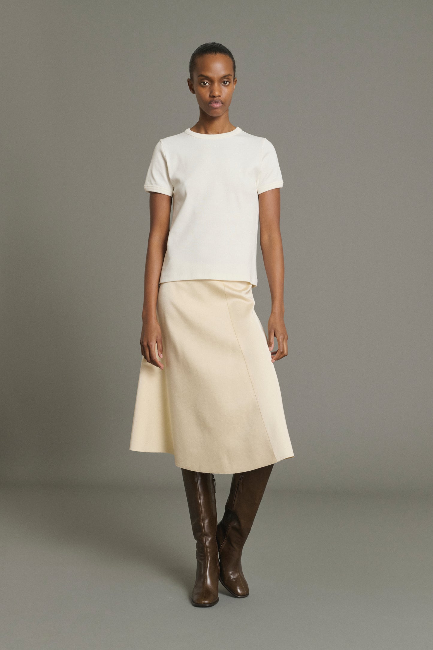 T-Shirt Aristide - Blanc Coton Bio Côtes Femme - Soeur