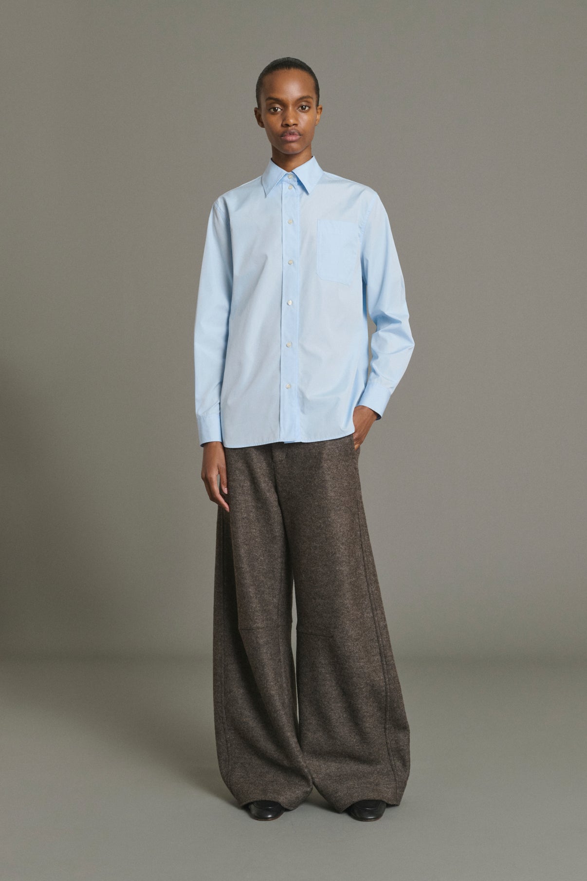 Shirt Saphir - Sky Blue Organic Poplin Women - Soeur vue 5