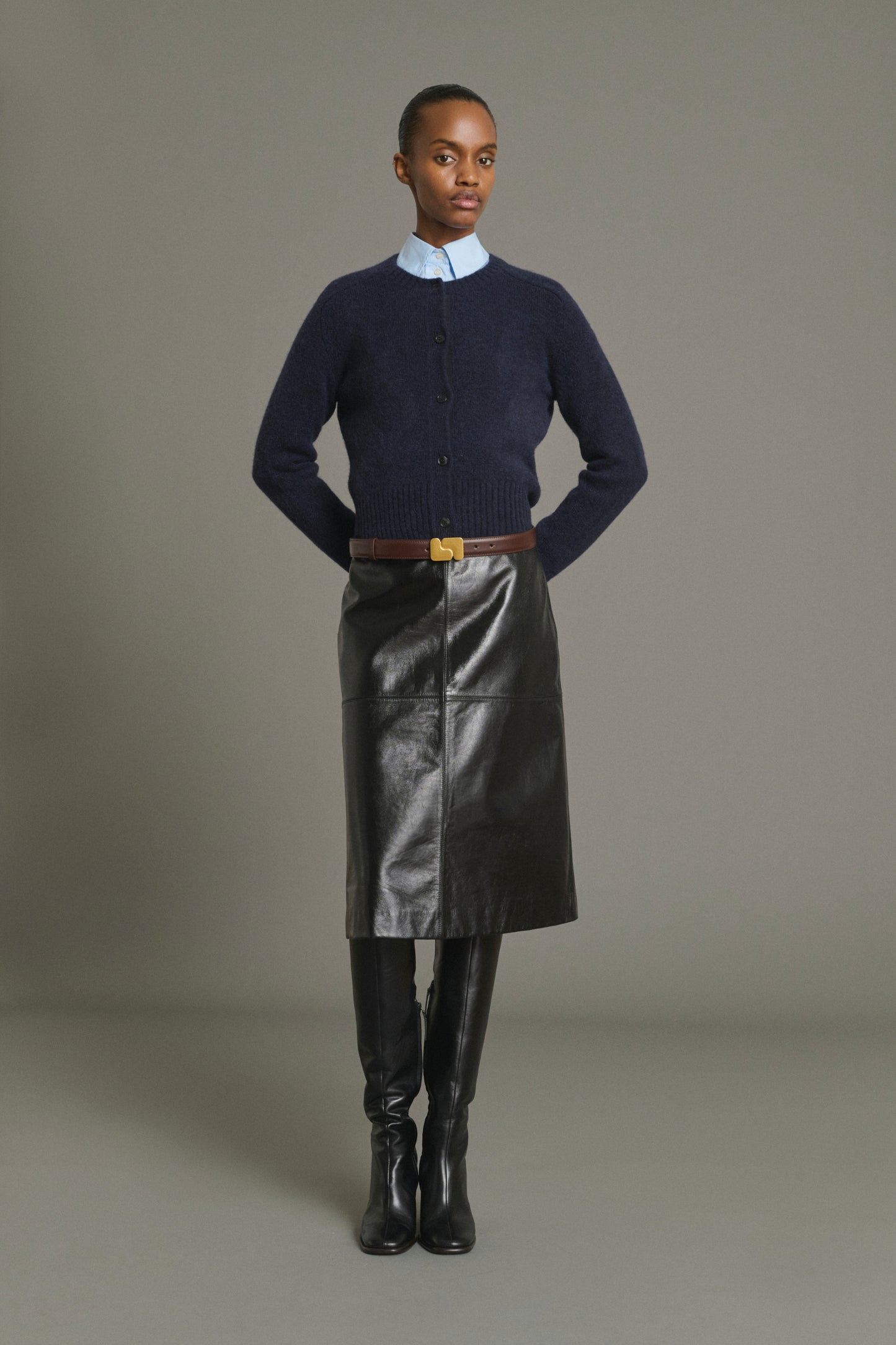 Cardigan Lyne – Marineblau – Wolle – Damen