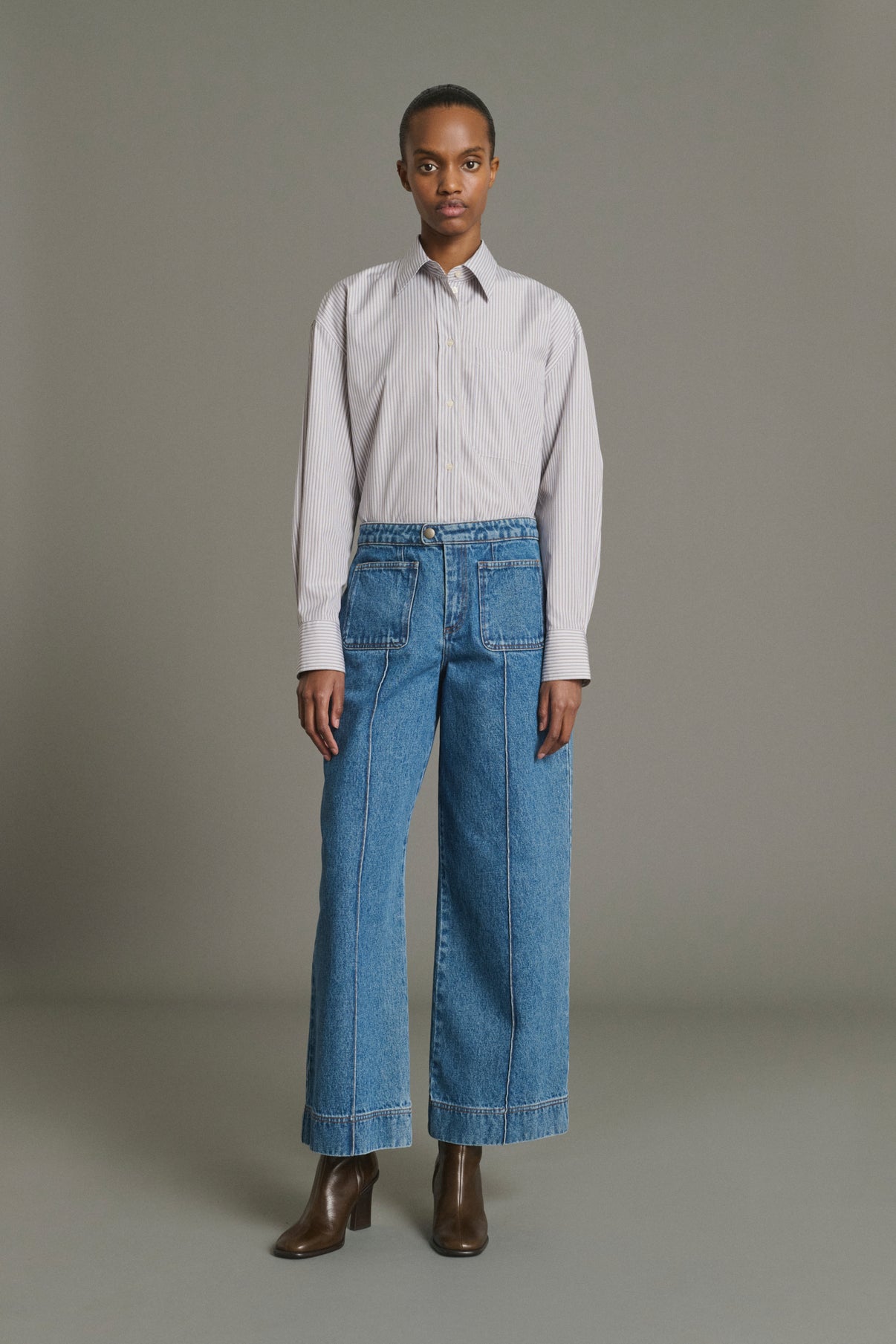 Jeans Harry - Blu Delavé Évasé Donna - Soeur vue 5
