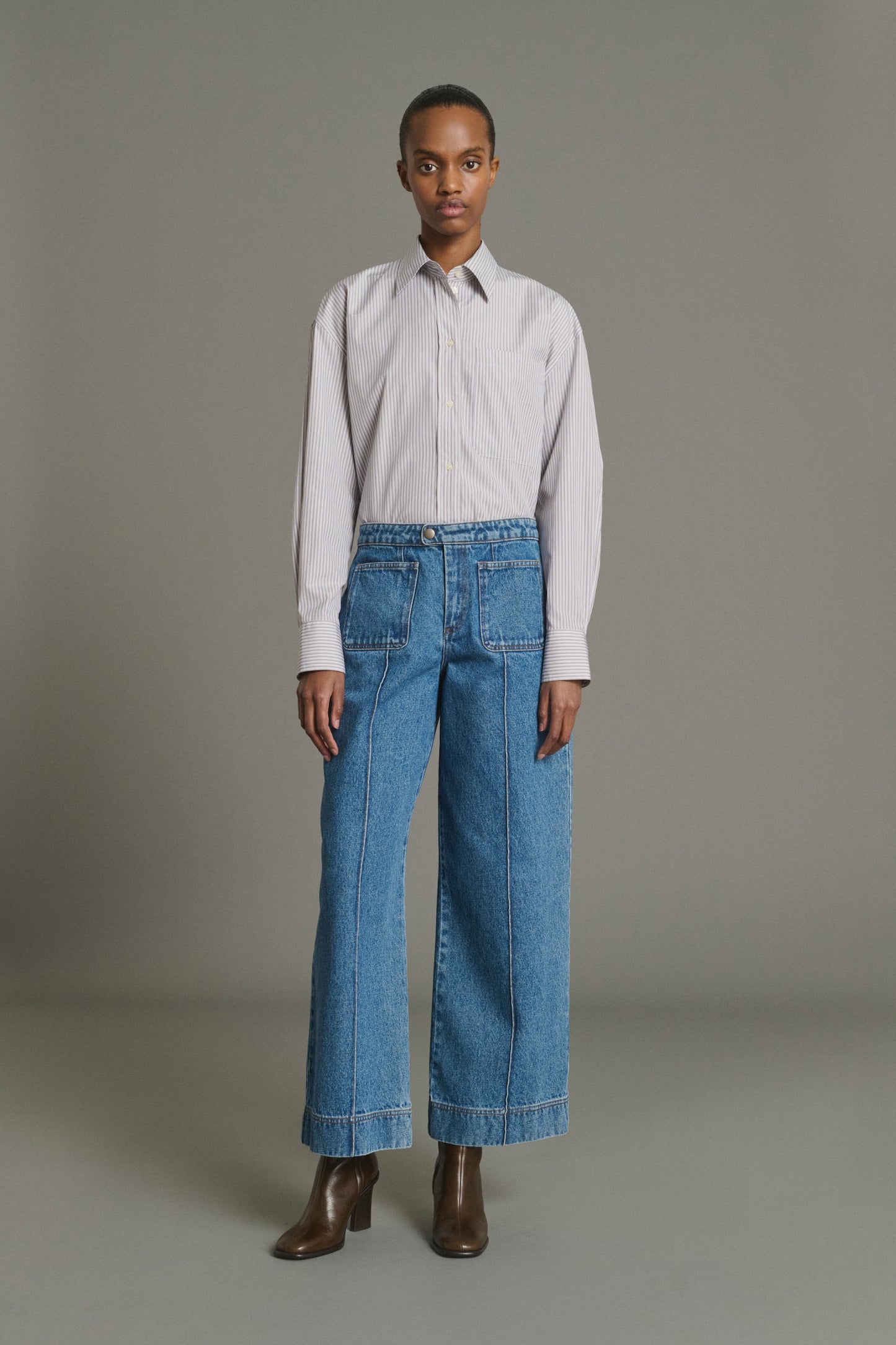 Jeans Harry - Blu Delavé Évasé Donna - Soeur