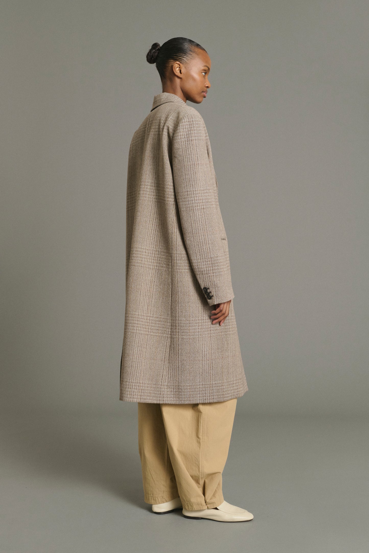 Manteau Lincoln - Marron/Beige - Laine - Femme
