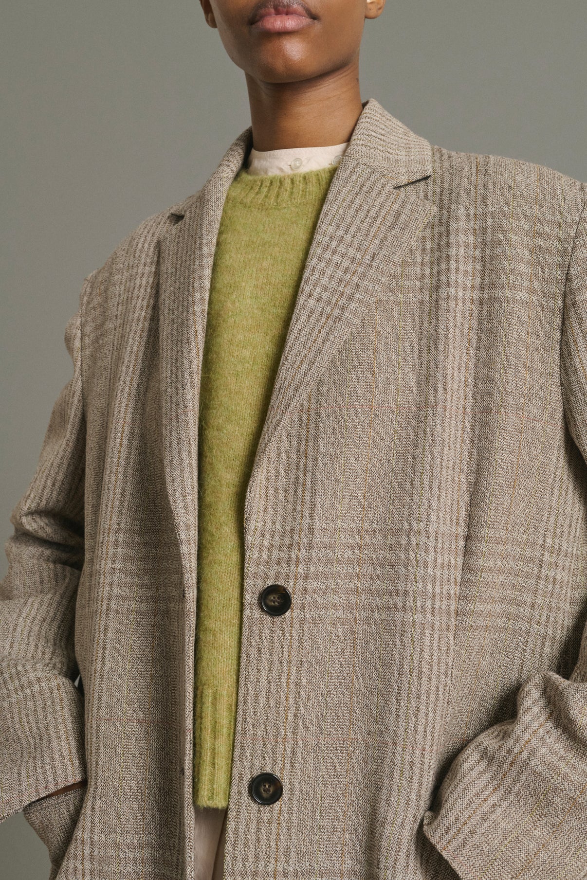Manteau Lincoln - Marron/Beige - Laine - Femme vue 4