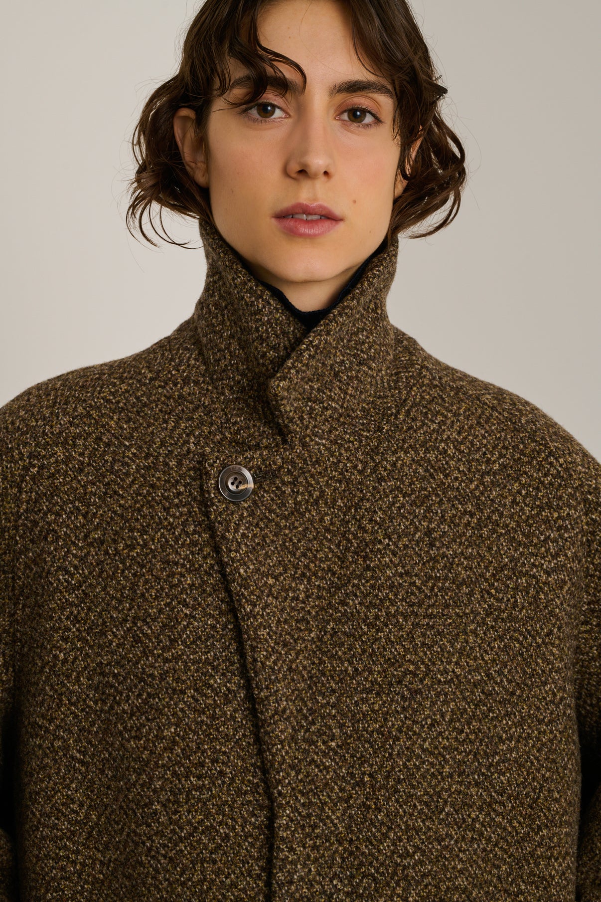 Manteau Brighton - Marron/Noir - Laine - Femme vue 4
