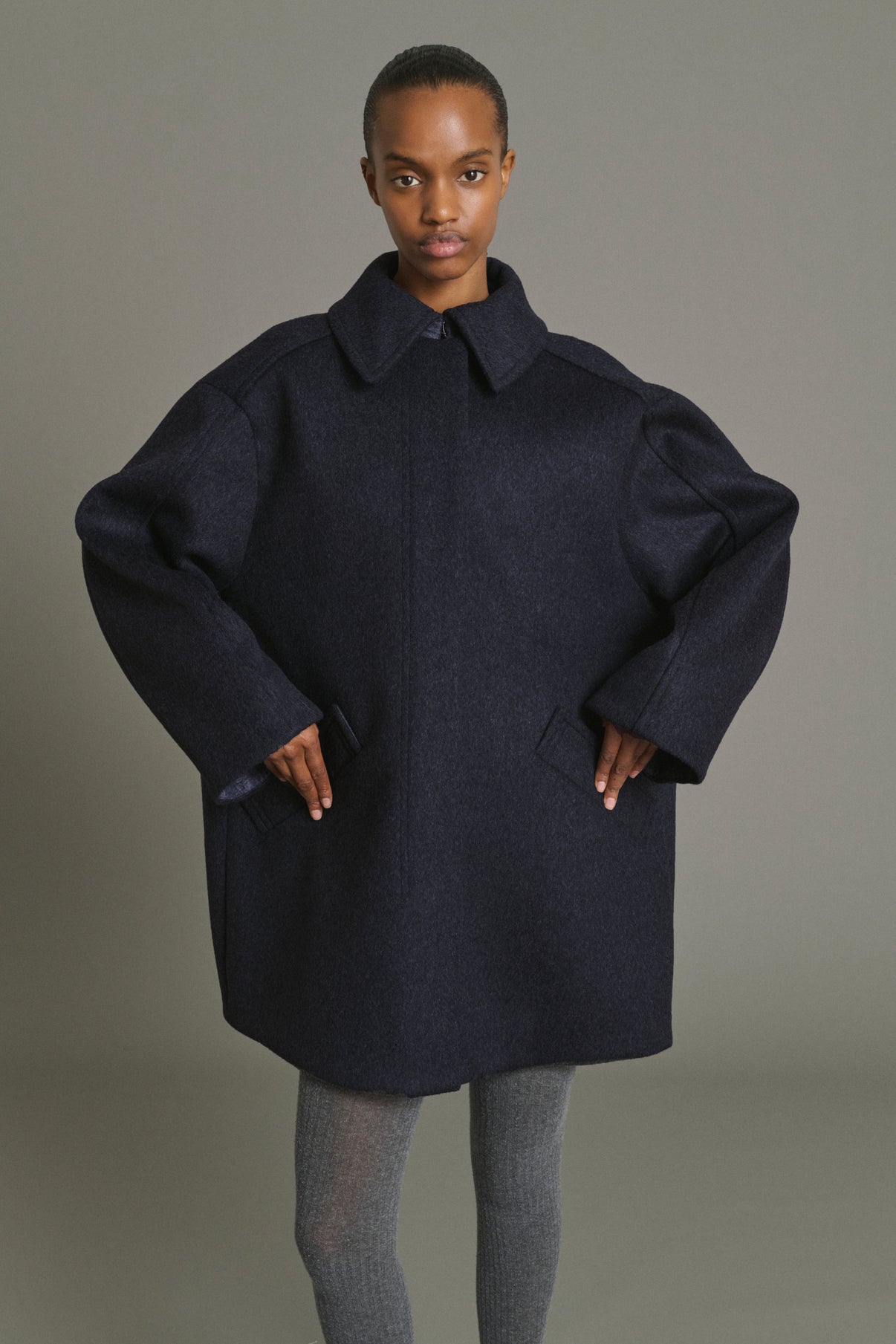 Mantel Kasper – Dark Navy – Wolle – Damen vue 4