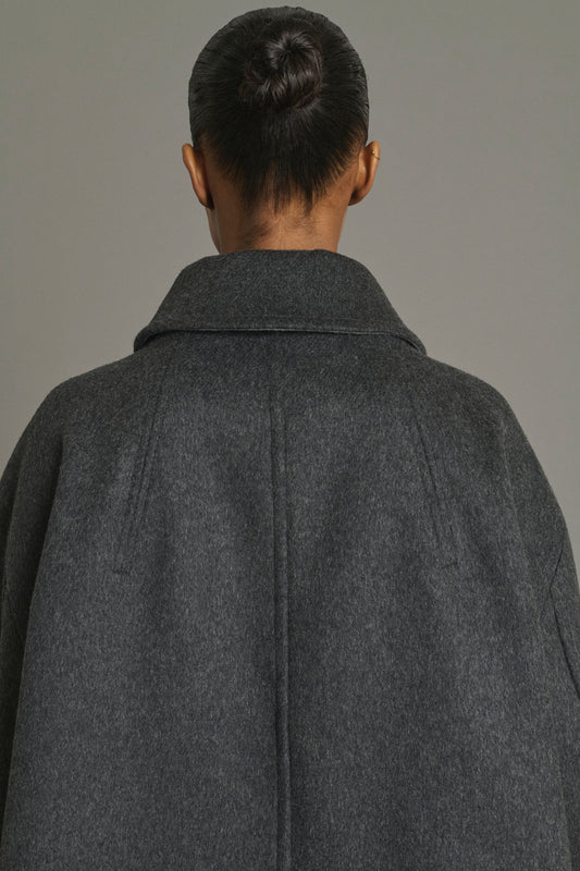 Cappotto Kasper - Antracite Melange - Lana - Donna