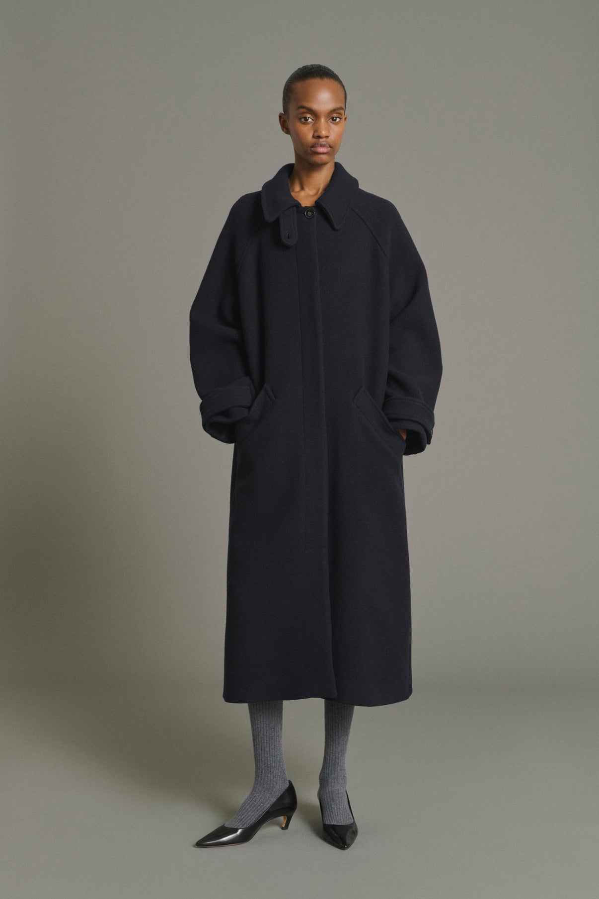 Manteau Berlin - Navy - Laine - Femme vue 1