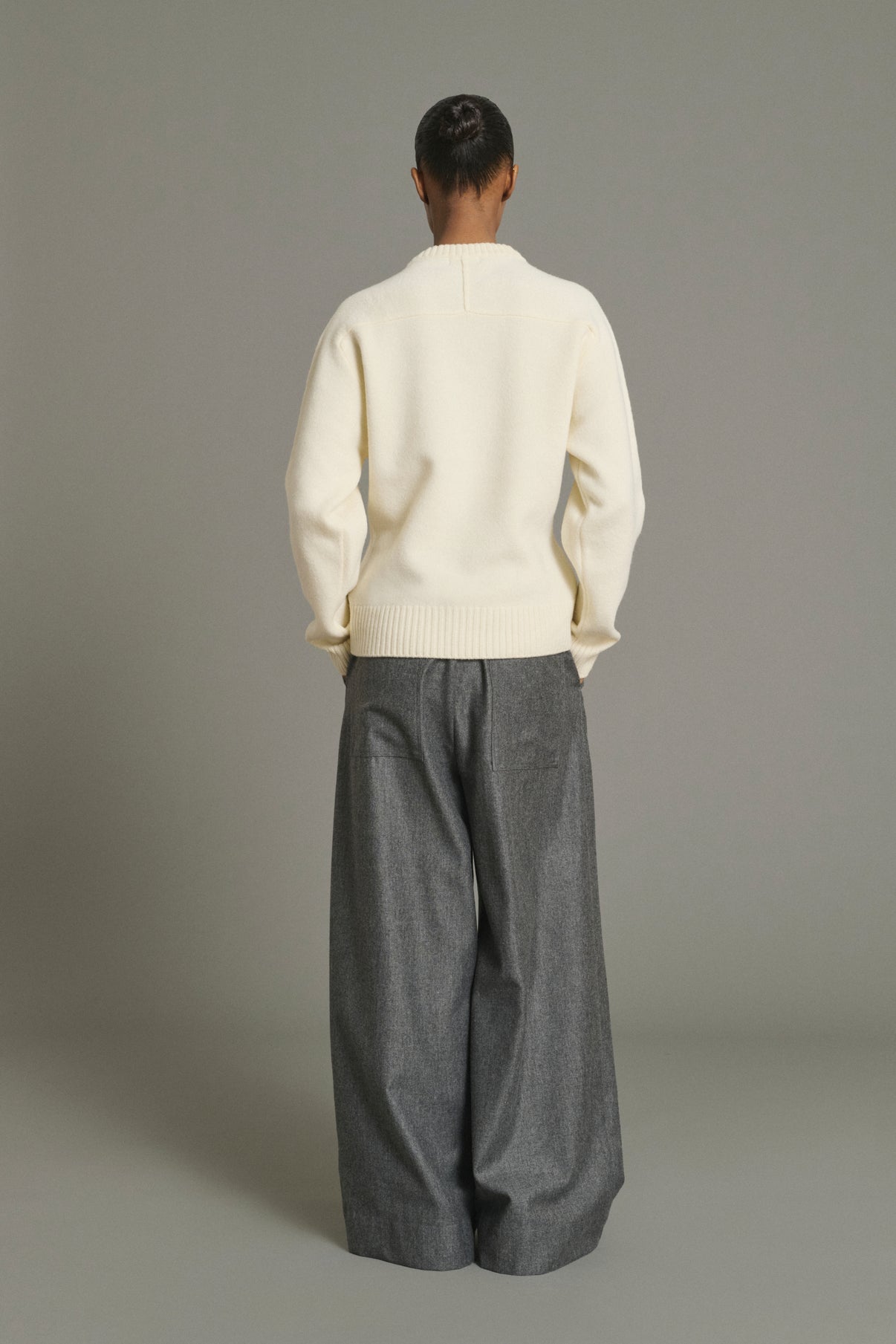 Trousers Hugues - Marl Grey - Wool - Women vue 2