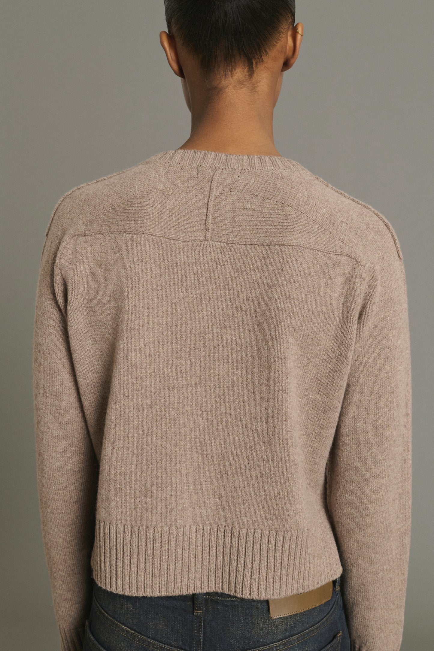 Cardigan Virginia - Beige Chiné - Lana Merino - Donna