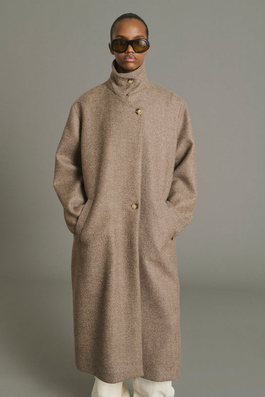 Manteau Germain - Taupe - Laine - Femme