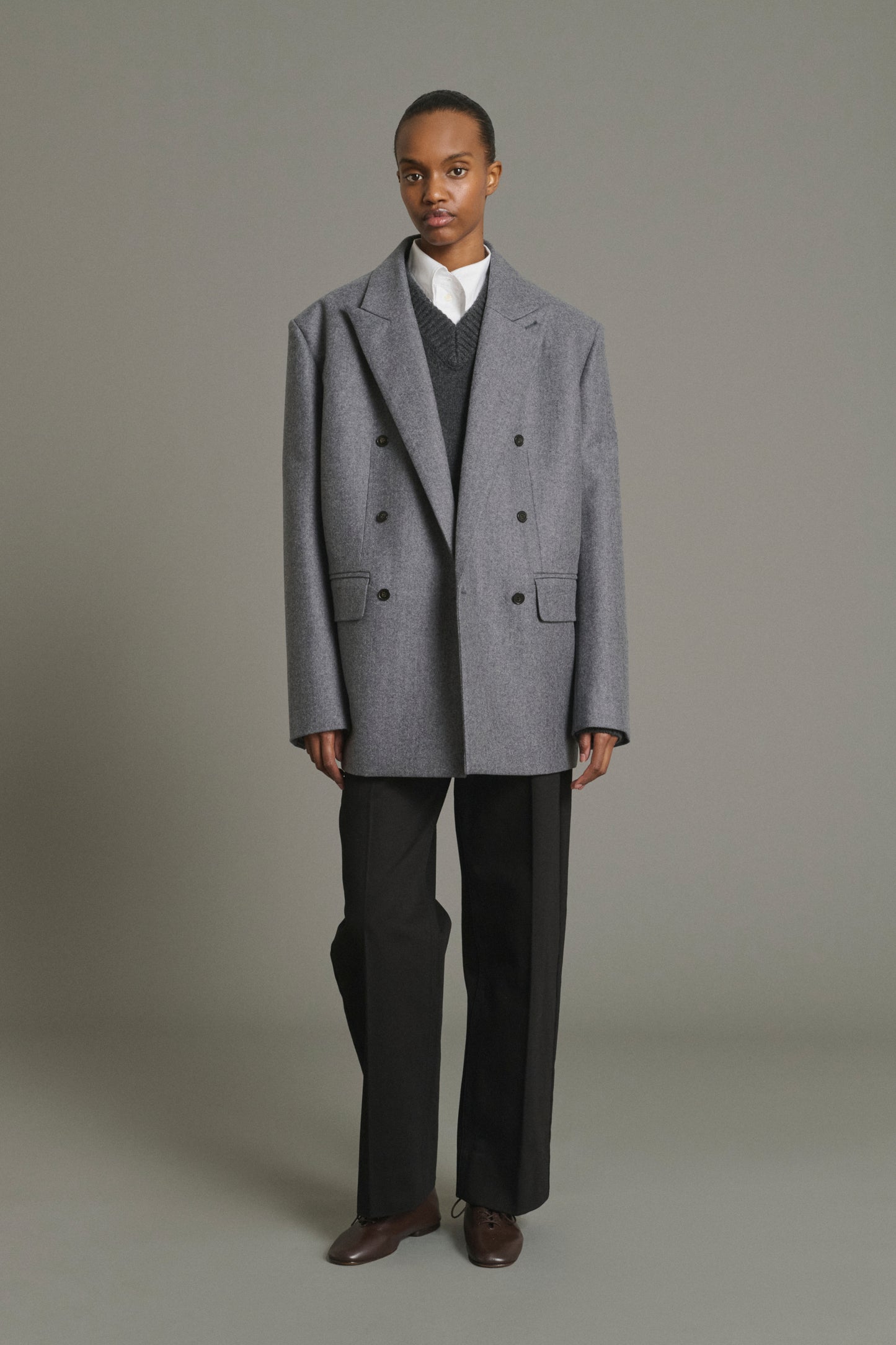 Veste Helga - Gris Chiné - Laine - Femme