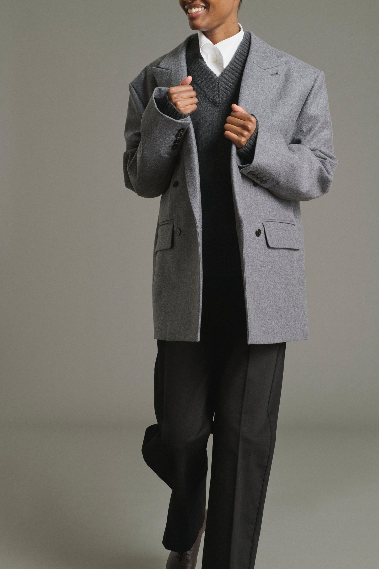 Veste Helga - Gris Chiné - Laine - Femme