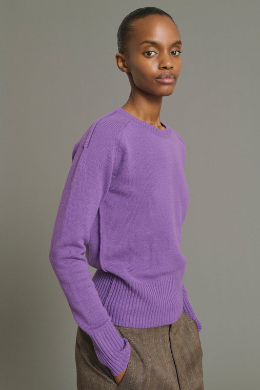 Pullover Jamie - Purple - Merino Wool - Women