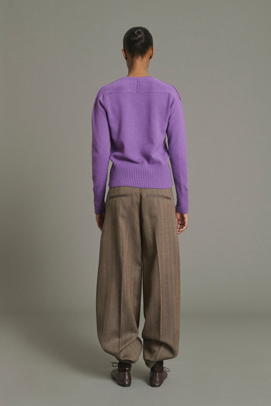 Pullover Jamie - Purple - Merino Wool - Women