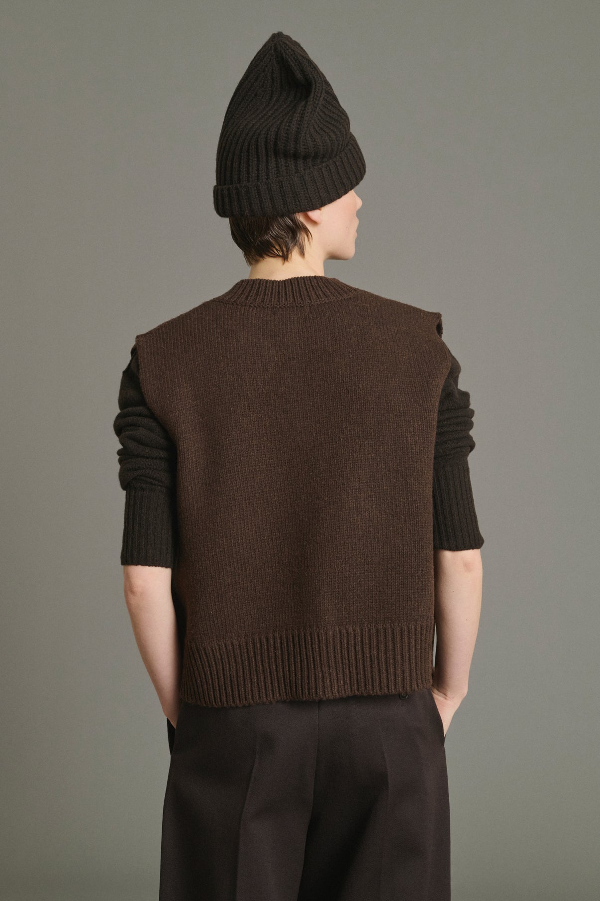 Cardigan Kalyanee – Schokolade – Wolle – Damen vue 4