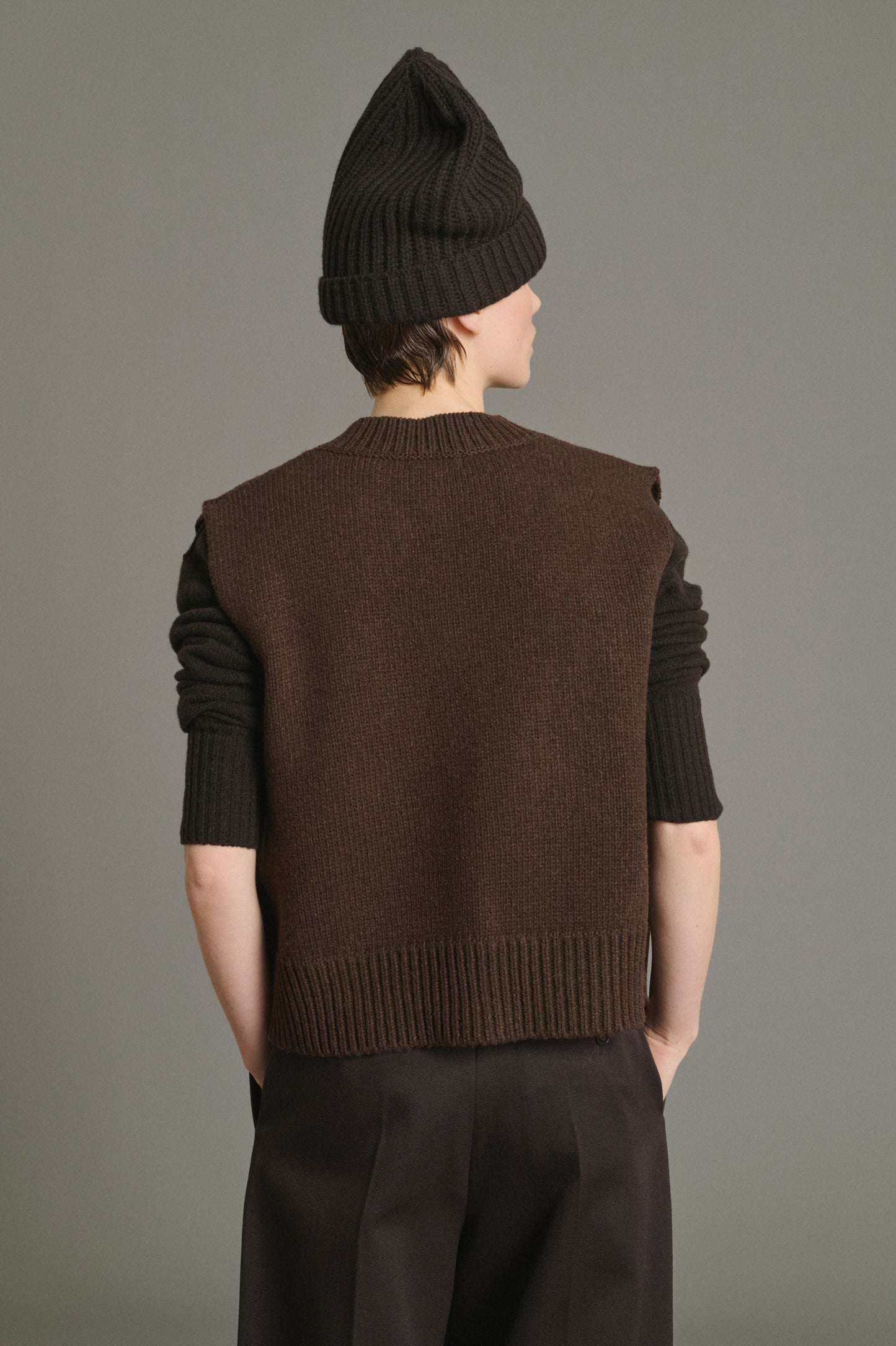 Cardigan Kalyanee – Schokolade – Wolle – Damen