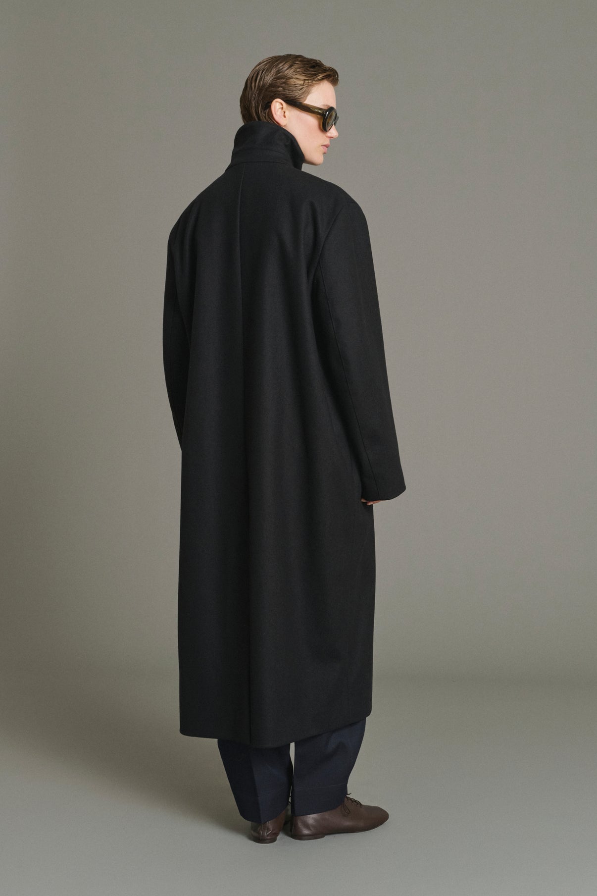 Manteau Germain - Noir - Laine - Femme vue 2